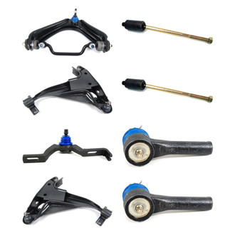Mevotech® - Supreme™ Front Lower and Upper Control Arm with Ball Joint and Tie Rod End Kit