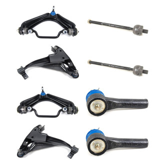 Mevotech® - Supreme™ Front Lower and Upper Control Arm with Ball Joint and Tie Rod End Kit