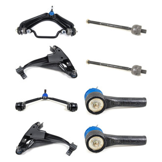 Mevotech® - Supreme™ Front Lower and Upper Control Arm with Ball Joint and Tie Rod End Kit