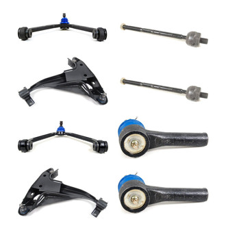 Mevotech® - Supreme™ Front Lower and Upper Control Arm with Ball Joint and Tie Rod End Kit