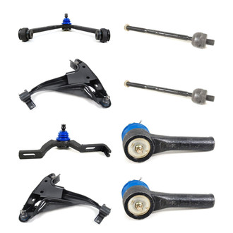 Mevotech® - Supreme™ Front Lower and Upper Control Arm with Ball Joint and Tie Rod End Kit