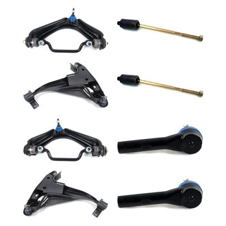 Mevotech® - Supreme™ Front Lower and Upper Control Arm with Ball Joint and Tie Rod End Kit