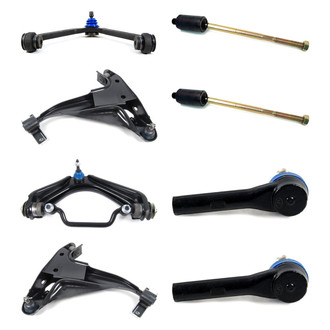 Mevotech® - Supreme™ Front Lower and Upper Control Arm with Ball Joint and Tie Rod End Kit