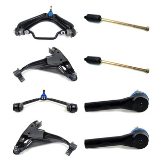 Mevotech® - Supreme™ Front Lower and Upper Control Arm with Ball Joint and Tie Rod End Kit