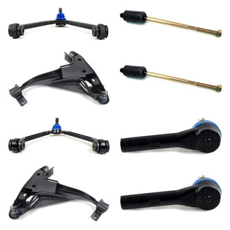 Mevotech® - Supreme™ Front Lower and Upper Control Arm with Ball Joint and Tie Rod End Kit