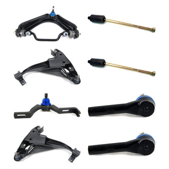Mevotech® - Supreme™ Front Lower and Upper Control Arm with Ball Joint and Tie Rod End Kit