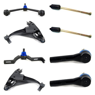 Mevotech® - Supreme™ Front Lower and Upper Control Arm with Ball Joint and Tie Rod End Kit