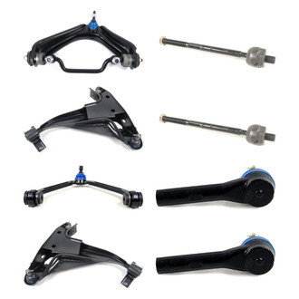 Mevotech® - Supreme™ Front Lower and Upper Control Arm with Ball Joint and Tie Rod End Kit