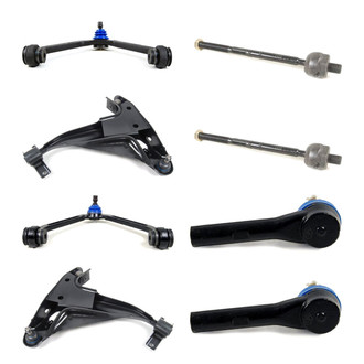 Mevotech® - Supreme™ Front Lower and Upper Control Arm with Ball Joint and Tie Rod End Kit