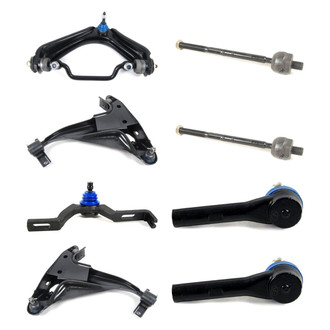 Mevotech® - Supreme™ Front Lower and Upper Control Arm with Ball Joint and Tie Rod End Kit