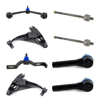 Mevotech® - Supreme™ Front Lower and Upper Control Arm with Ball Joint and Tie Rod End Kit
