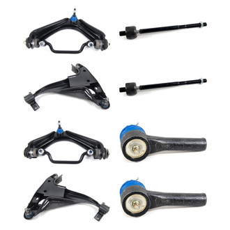 Mevotech® - Supreme™ Front Lower and Upper Control Arm with Ball Joint and Tie Rod End Kit