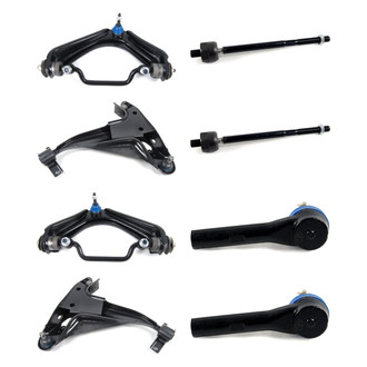 Mevotech® - Supreme™ Front Lower and Upper Control Arm with Ball Joint and Tie Rod End Kit