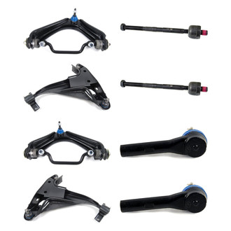 Mevotech® - Supreme™ Front Lower and Upper Control Arm with Ball Joint and Tie Rod End Kit