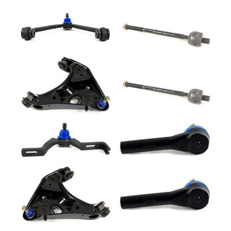 Mevotech® - Supreme™ Front Lower and Upper Control Arm with Ball Joint and Tie Rod End Kit