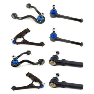 Mevotech® - Supreme™ Front Lower and Upper Control Arm with Ball Joint and Tie Rod End Kit