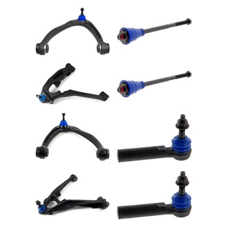 Mevotech® - Supreme™ Front Lower and Upper Control Arm with Ball Joint and Tie Rod End Kit