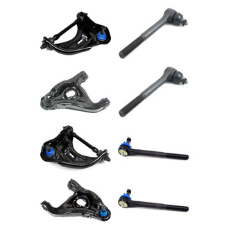 Mevotech® - Supreme™ Front Lower and Upper Control Arm with Ball Joint and Tie Rod End Kit