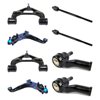 Mevotech® - Supreme™ Front Lower and Upper Control Arm with Ball Joint and Tie Rod End Kit