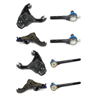 Mevotech® - Supreme™ Front Lower and Upper Control Arm with Ball Joint and Tie Rod End Kit