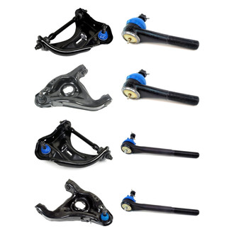 Mevotech® - Supreme™ Front Lower and Upper Control Arm with Ball Joint and Tie Rod End Kit
