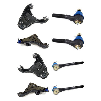 Mevotech® - Supreme™ Front Lower and Upper Control Arm with Ball Joint and Tie Rod End Kit