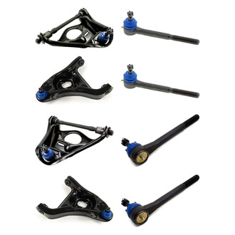 Mevotech® - Supreme™ Front Lower and Upper Control Arm with Ball Joint and Tie Rod End Kit
