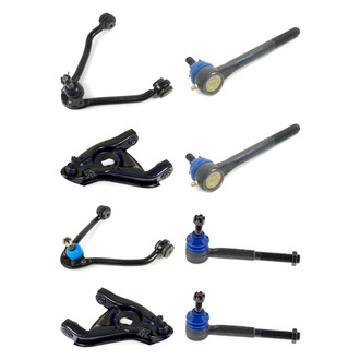 Mevotech® - Supreme™ Front Lower and Upper Control Arm with Ball Joint and Tie Rod End Kit