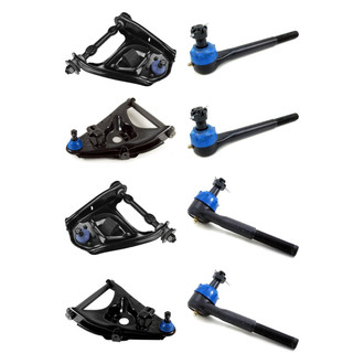 Mevotech® - Supreme™ Front Lower and Upper Control Arm with Ball Joint and Tie Rod End Kit