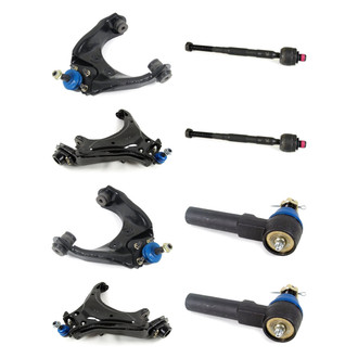 Mevotech® - Supreme™ Front Lower and Upper Control Arm with Ball Joint and Tie Rod End Kit