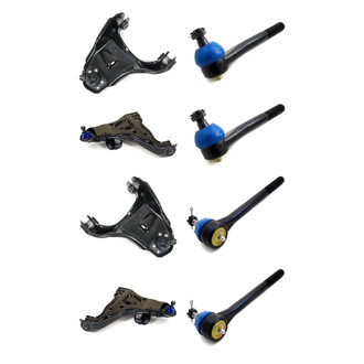 Mevotech® - Supreme™ Front Lower and Upper Control Arm with Ball Joint and Tie Rod End Kit