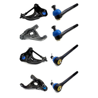 Mevotech® - Supreme™ Front Lower and Upper Control Arm with Ball Joint and Tie Rod End Kit