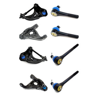 Mevotech® - Supreme™ Front Lower and Upper Control Arm with Ball Joint and Tie Rod End Kit