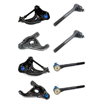Mevotech® - Supreme™ Front Lower and Upper Control Arm with Ball Joint and Tie Rod End Kit