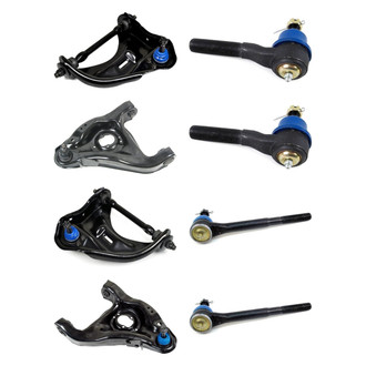 Mevotech® - Supreme™ Front Lower and Upper Control Arm with Ball Joint and Tie Rod End Kit