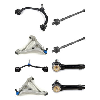 Mevotech® - Supreme™ Front Lower and Upper Control Arm with Ball Joint and Tie Rod End Kit