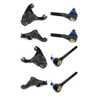 Mevotech® - Supreme™ Front Lower and Upper Control Arm with Ball Joint and Tie Rod End Kit