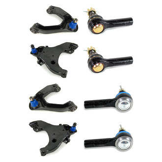 Mevotech® - Supreme™ Front Lower and Upper Control Arm with Ball Joint and Tie Rod End Kit