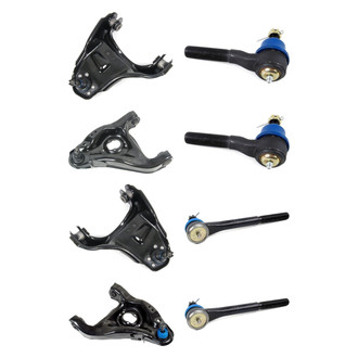Mevotech® - Supreme™ Front Lower and Upper Control Arm with Ball Joint and Tie Rod End Kit