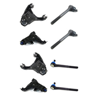 Mevotech® - Supreme™ Front Lower and Upper Control Arm with Ball Joint and Tie Rod End Kit