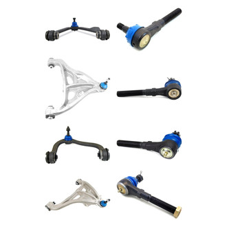 Mevotech® - Supreme™ Front Lower and Upper Control Arm with Ball Joint and Tie Rod End Kit