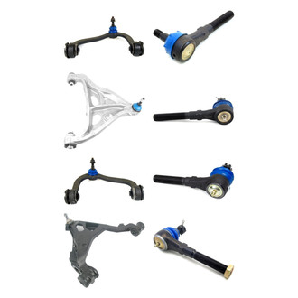 Mevotech® - Supreme™ Front Lower and Upper Control Arm with Ball Joint and Tie Rod End Kit