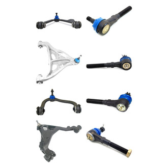 Mevotech® - Supreme™ Front Lower and Upper Control Arm with Ball Joint and Tie Rod End Kit