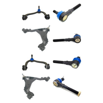 Mevotech® - Supreme™ Front Lower and Upper Control Arm with Ball Joint and Tie Rod End Kit