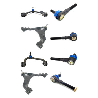 Mevotech® - Supreme™ Front Lower and Upper Control Arm with Ball Joint and Tie Rod End Kit
