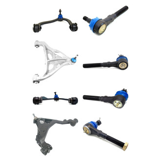Mevotech® - Supreme™ Front Lower and Upper Control Arm with Ball Joint and Tie Rod End Kit