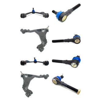 Mevotech® - Supreme™ Front Lower and Upper Control Arm with Ball Joint and Tie Rod End Kit