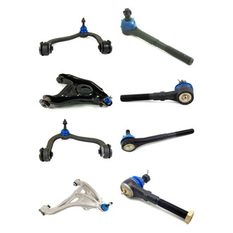 Mevotech® - Supreme™ Front Lower and Upper Control Arm with Ball Joint and Tie Rod End Kit