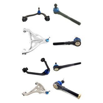 Mevotech® - Supreme™ Front Lower and Upper Control Arm with Ball Joint and Tie Rod End Kit