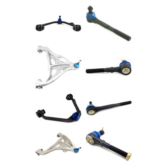 Mevotech® - Supreme™ Front Lower and Upper Control Arm with Ball Joint and Tie Rod End Kit